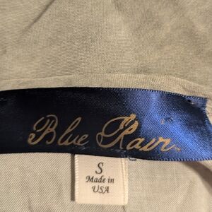 Blue Rain Grey Green  Sleeveless Blouse Top